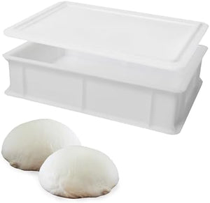 GENUS DEI Dei | Yeast Box Pizza and Bread | Food Container for Dough | Dough Box | Plastic Box + Lid 30 x 40 x 10 cm