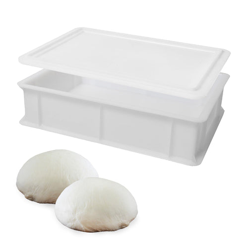 GENUS DEI | Hefebox für Pizza und Brot | Lebensmittelbehälter für Teig | Teigbox | Plastikbox mit Deckel 30 x 40 x 10 cm