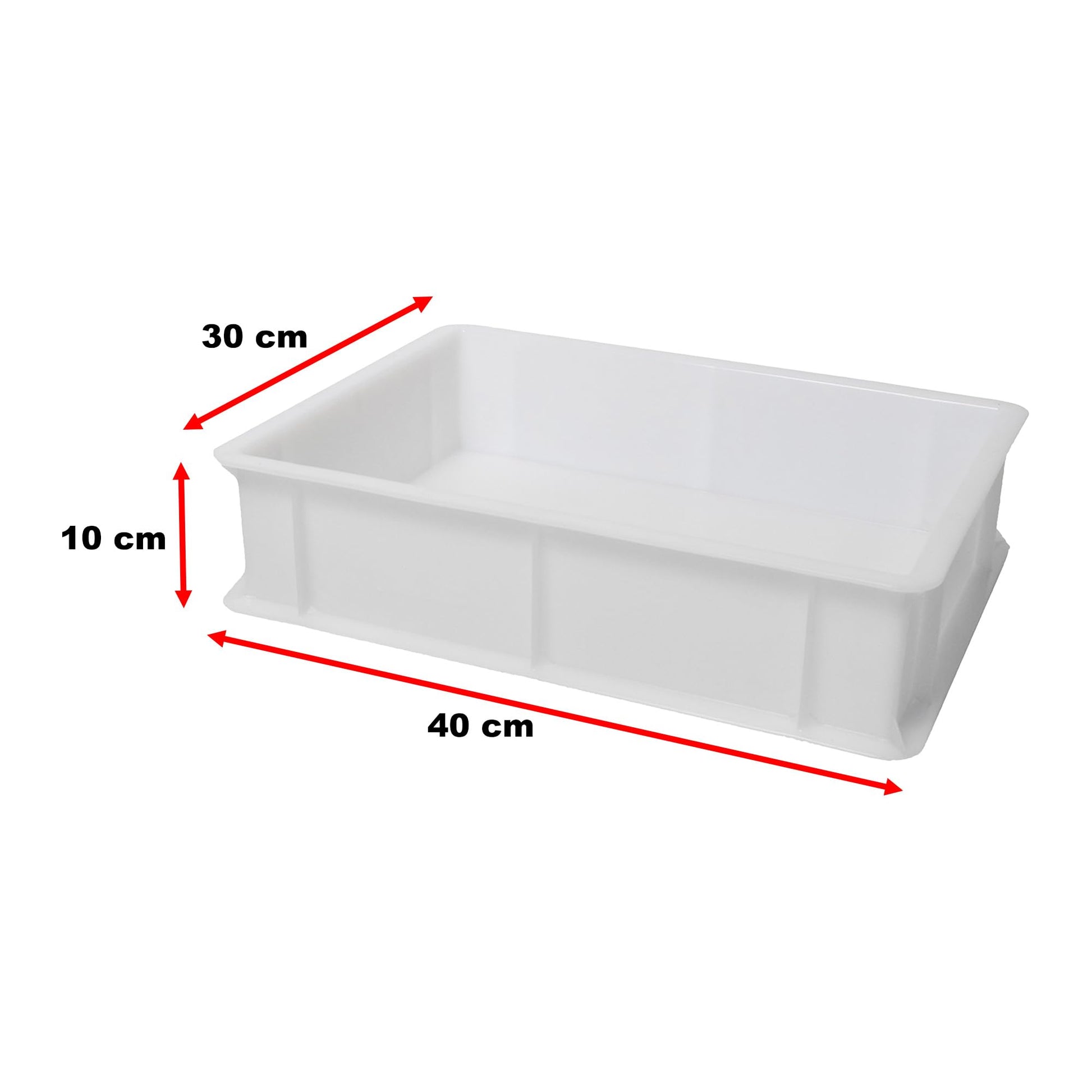 GENUS DEI | Hefebox für Pizza und Brot | Lebensmittelbehälter für Teig | Teigbox | Plastikbox mit Deckel 30 x 40 x 10 cm